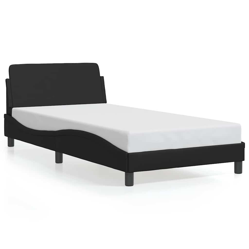 Cadre de lit Dover noir 100x190 cm similicuir - XIOS