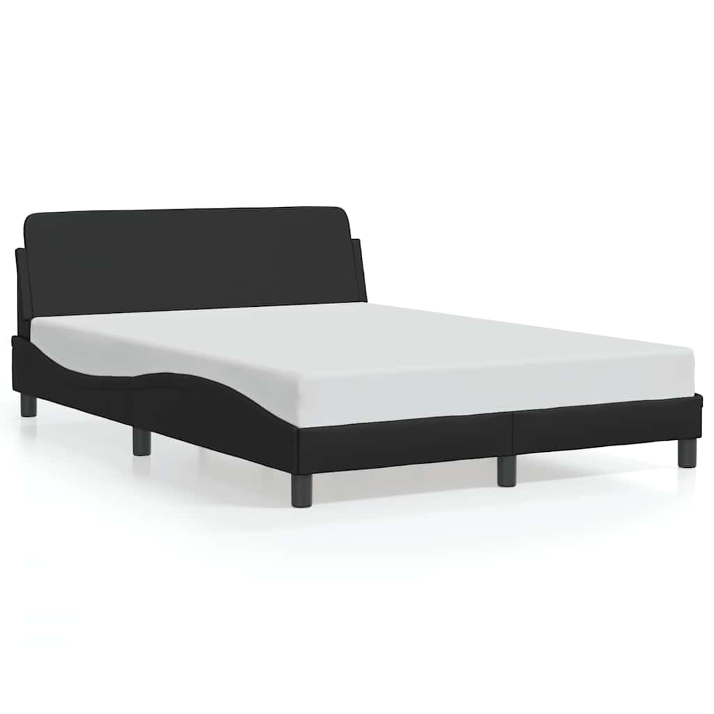 Cadre de lit Dover noir 137x190 cm similicuir - XIOS