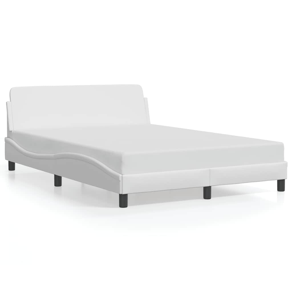 Cadre de lit Dover blanc 137x190 cm similicuir - XIOS