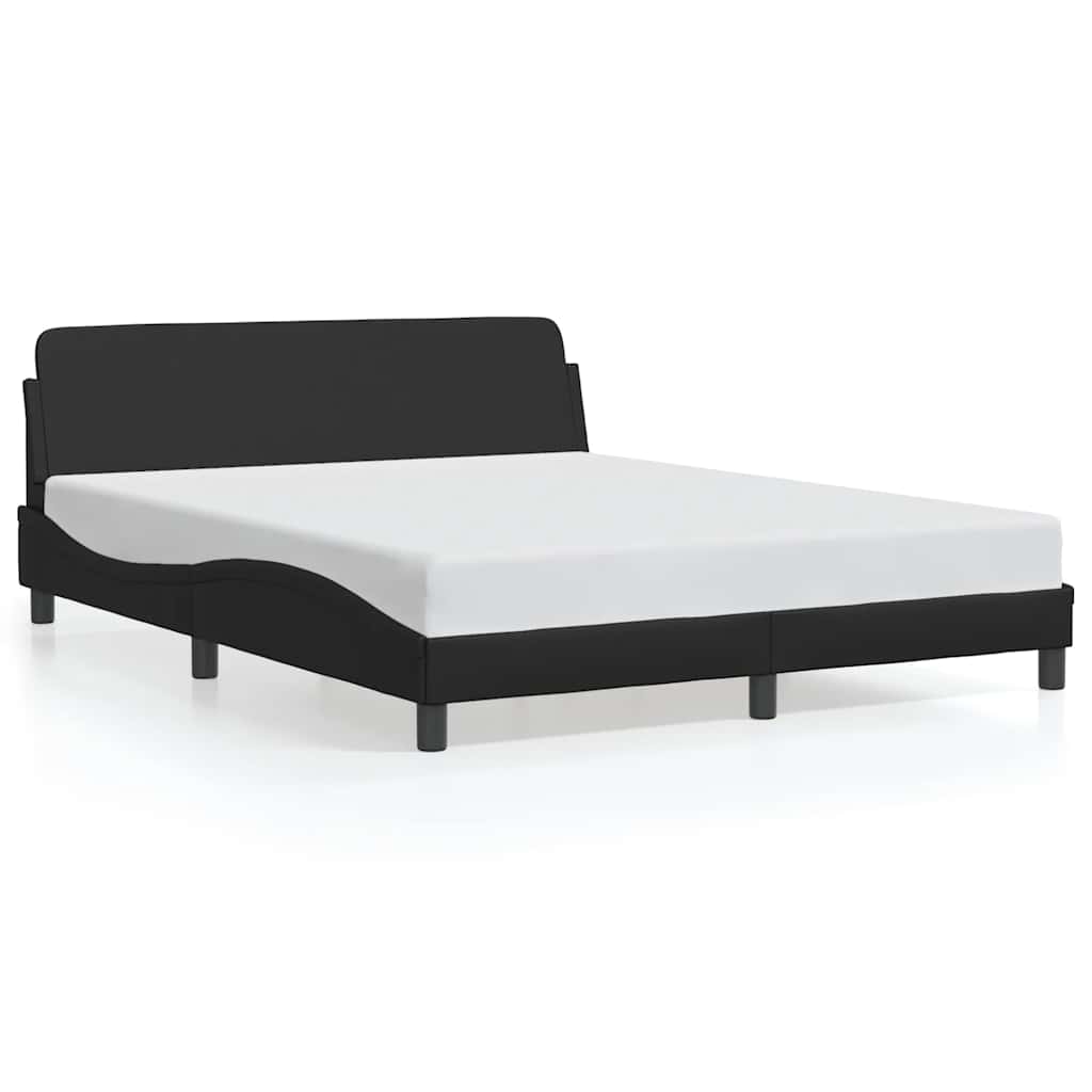 Cadre de lit Dover noir 152x203 cm similicuir - XIOS