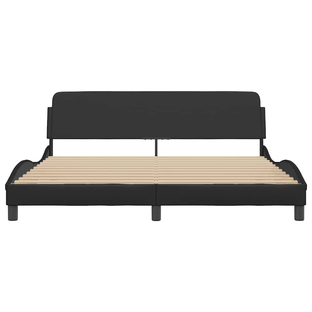 Cadre de lit Dover noir 183x213 cm similicuir - XIOS