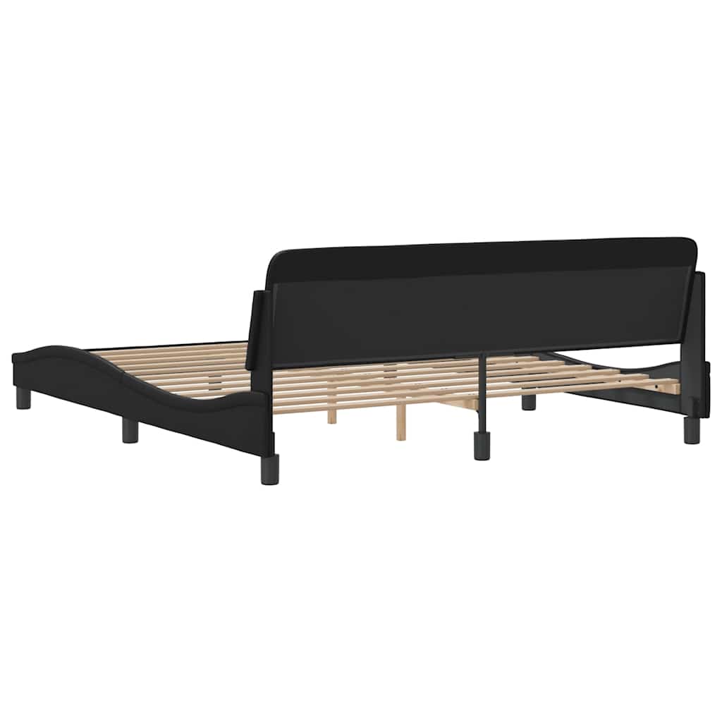 Cadre de lit Dover noir 183x213 cm similicuir - XIOS