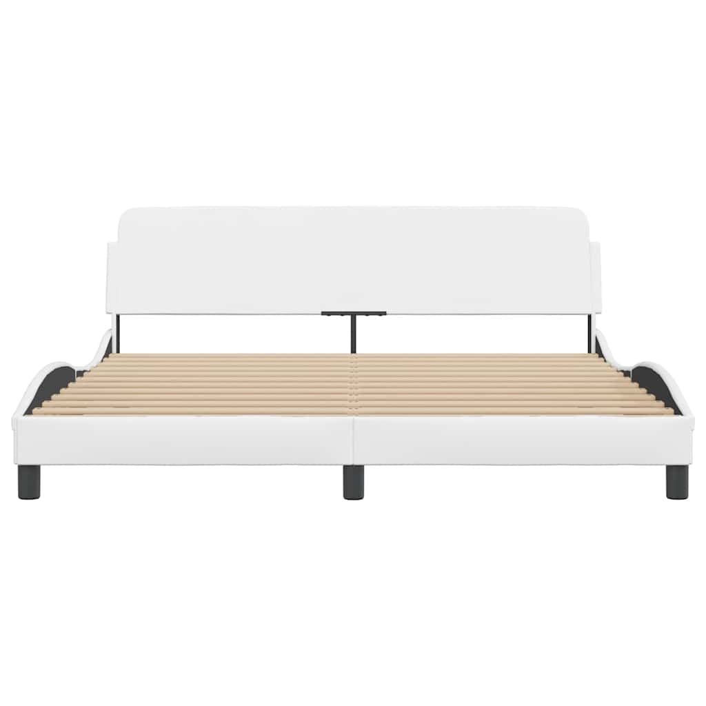 Cadre de lit Dover blanc 183x213 cm similicuir
