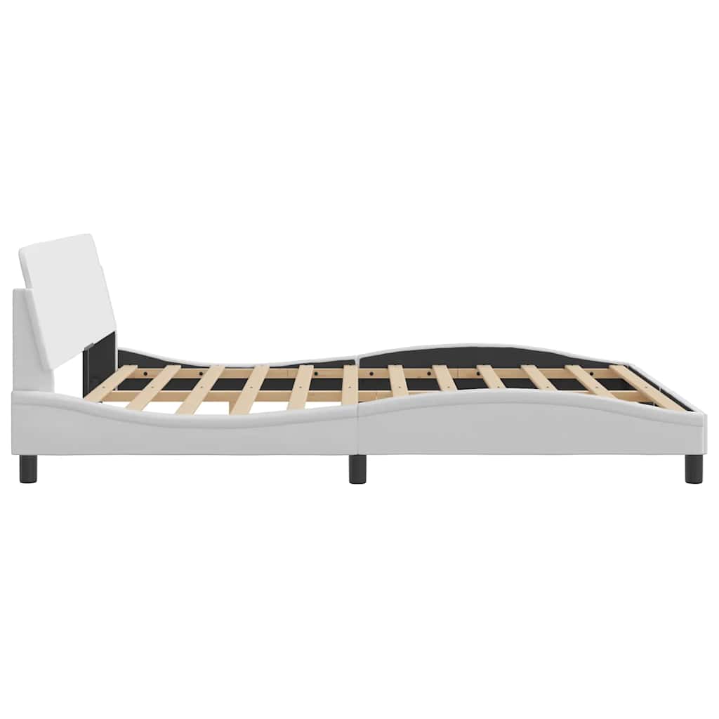 Cadre de lit Dover blanc 183x213 cm similicuir