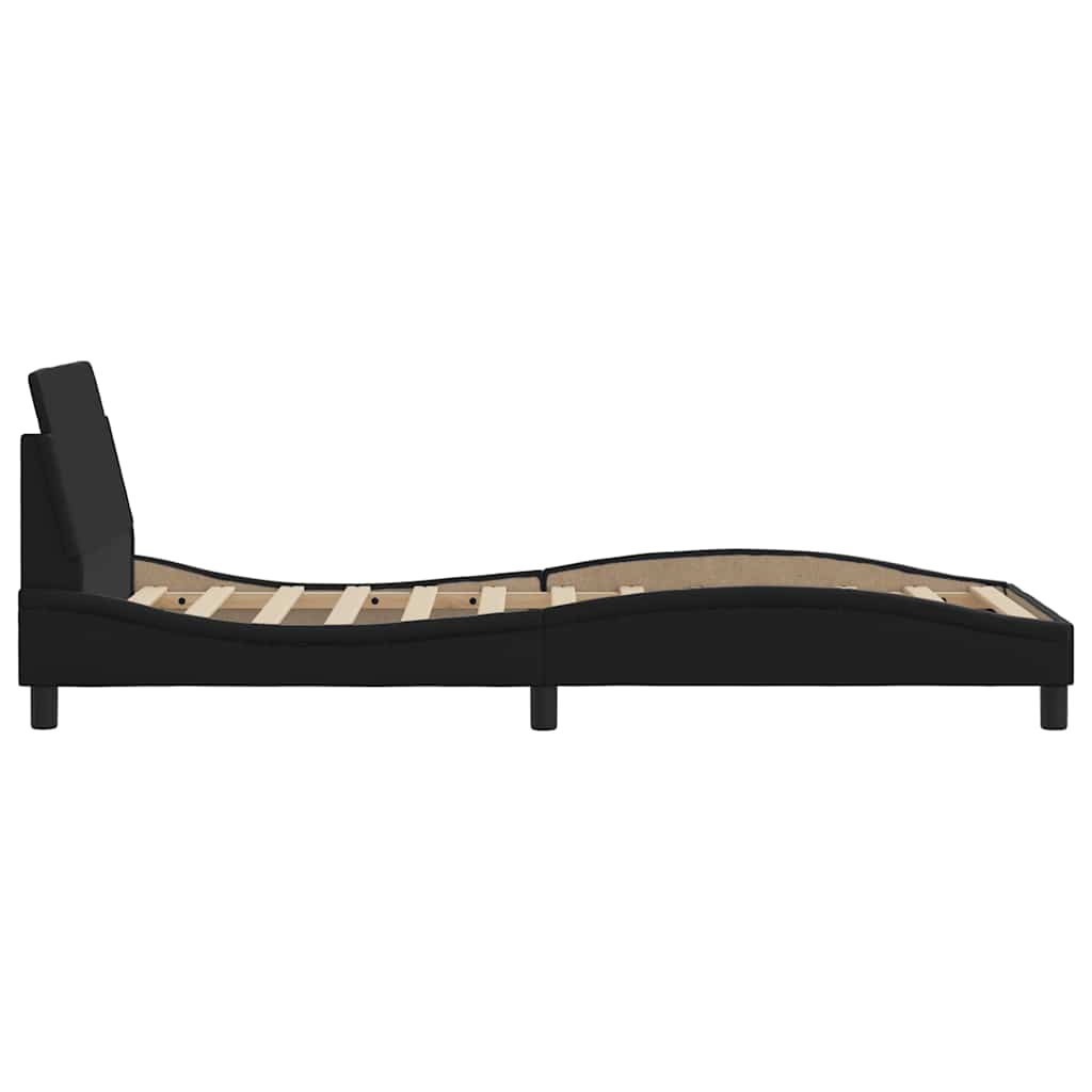 Cadre de lit Dover noir 90x190 cm en similicuir - XIOS