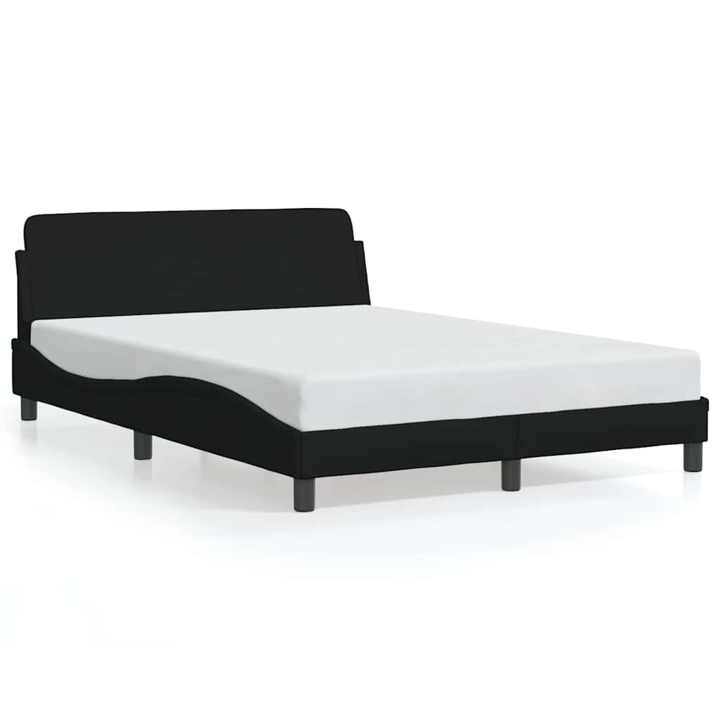 Cadre de lit Dover noir 135 x 190 cm en tissu - XIOS