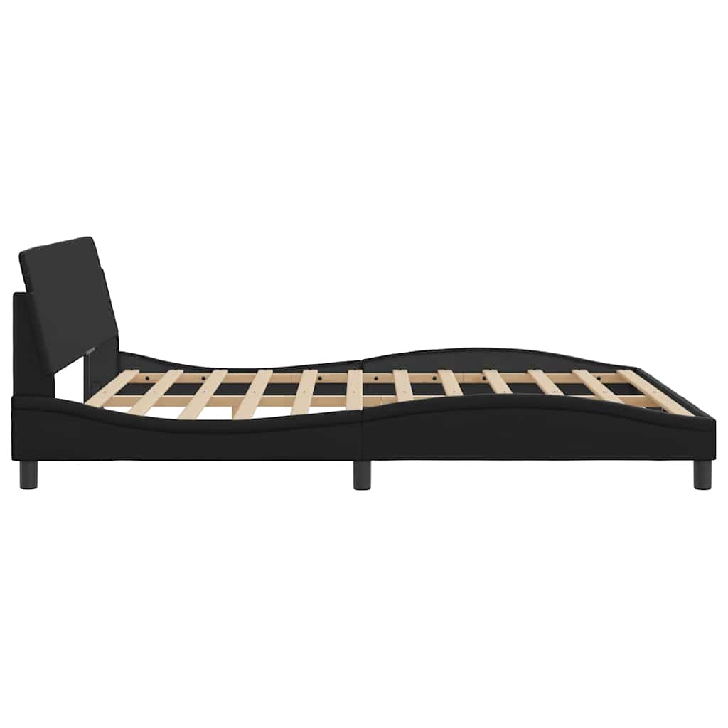 Cadre de lit Dover noir 180x200 cm en similicuir - XIOS