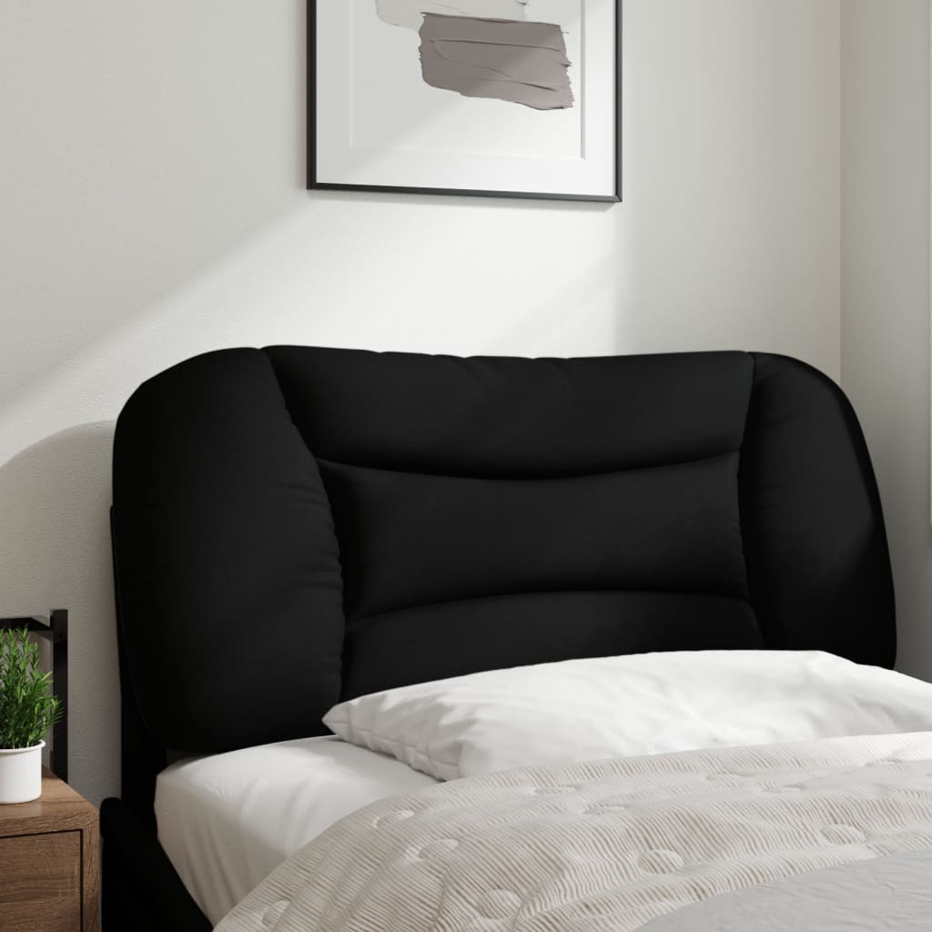 Coussin de tête de lit Hvar noir 80 cm tissu - XIOS