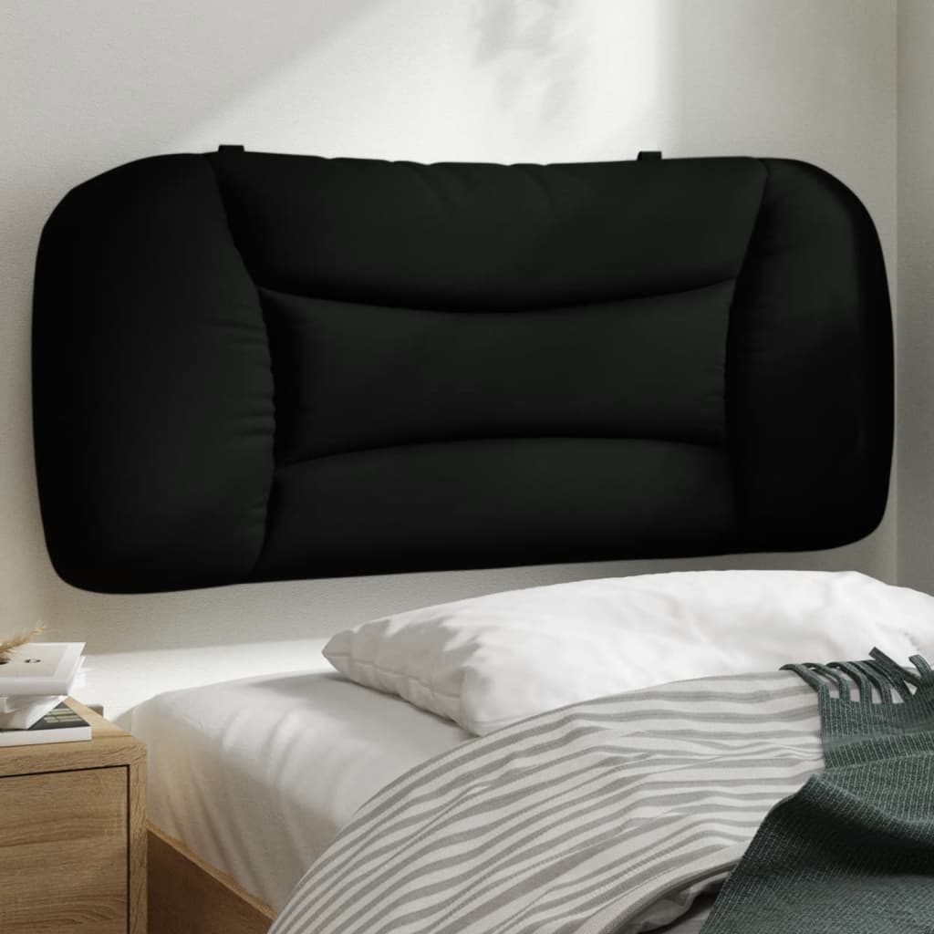 Coussin de tête de lit Hvar noir 80 cm tissu - XIOS