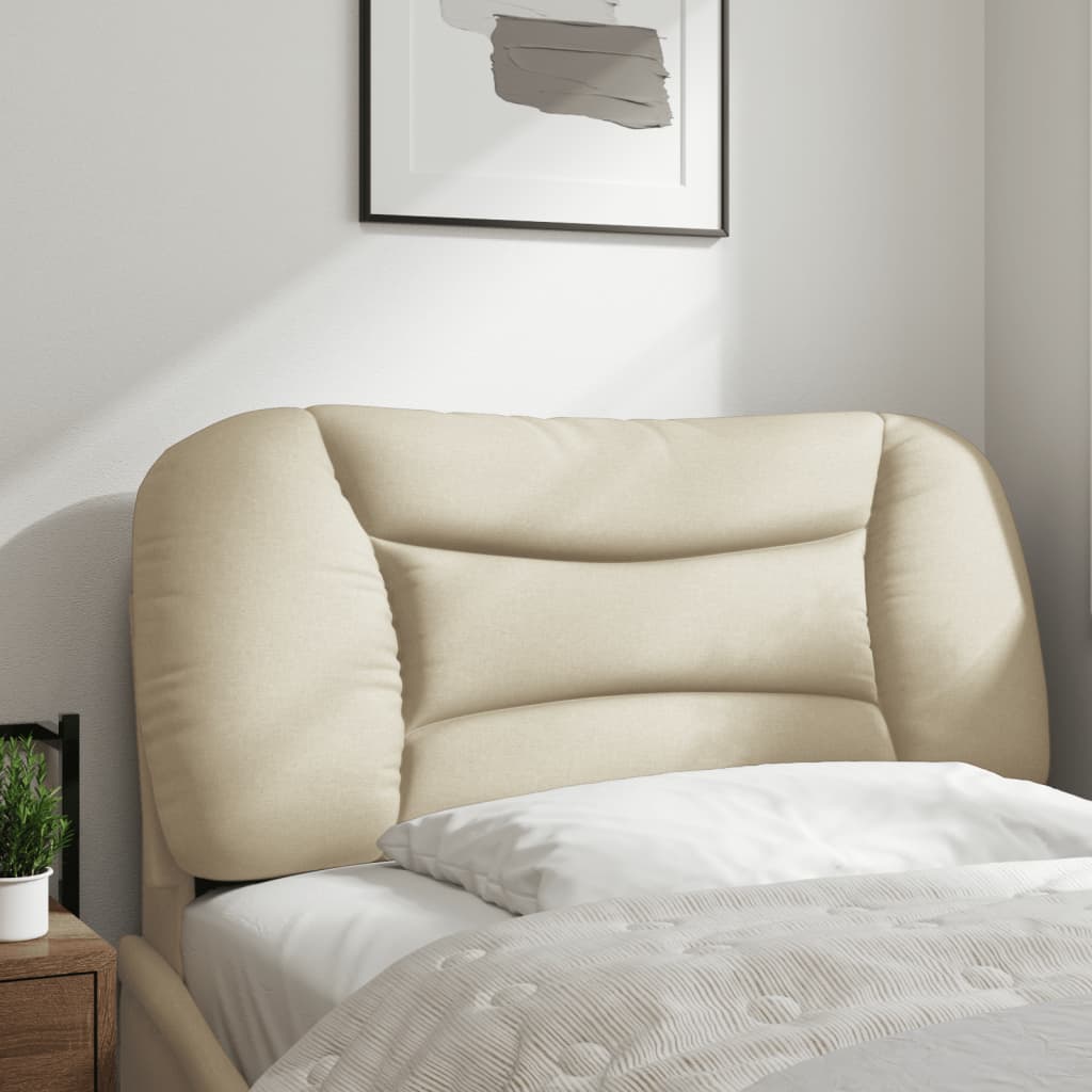 Coussin de tête de lit crème 80 cm tissu - XIOS
