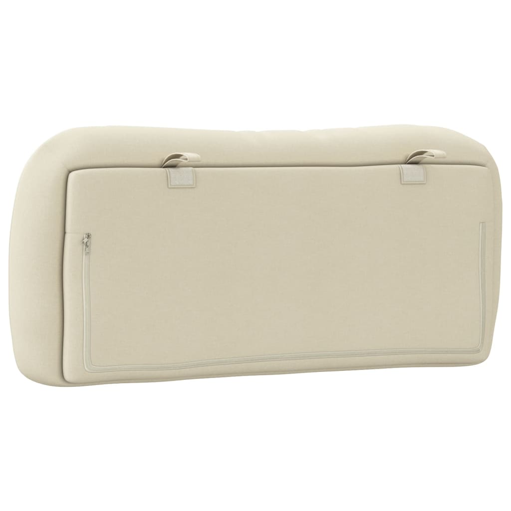 Coussin de tête de lit crème 80 cm tissu - XIOS