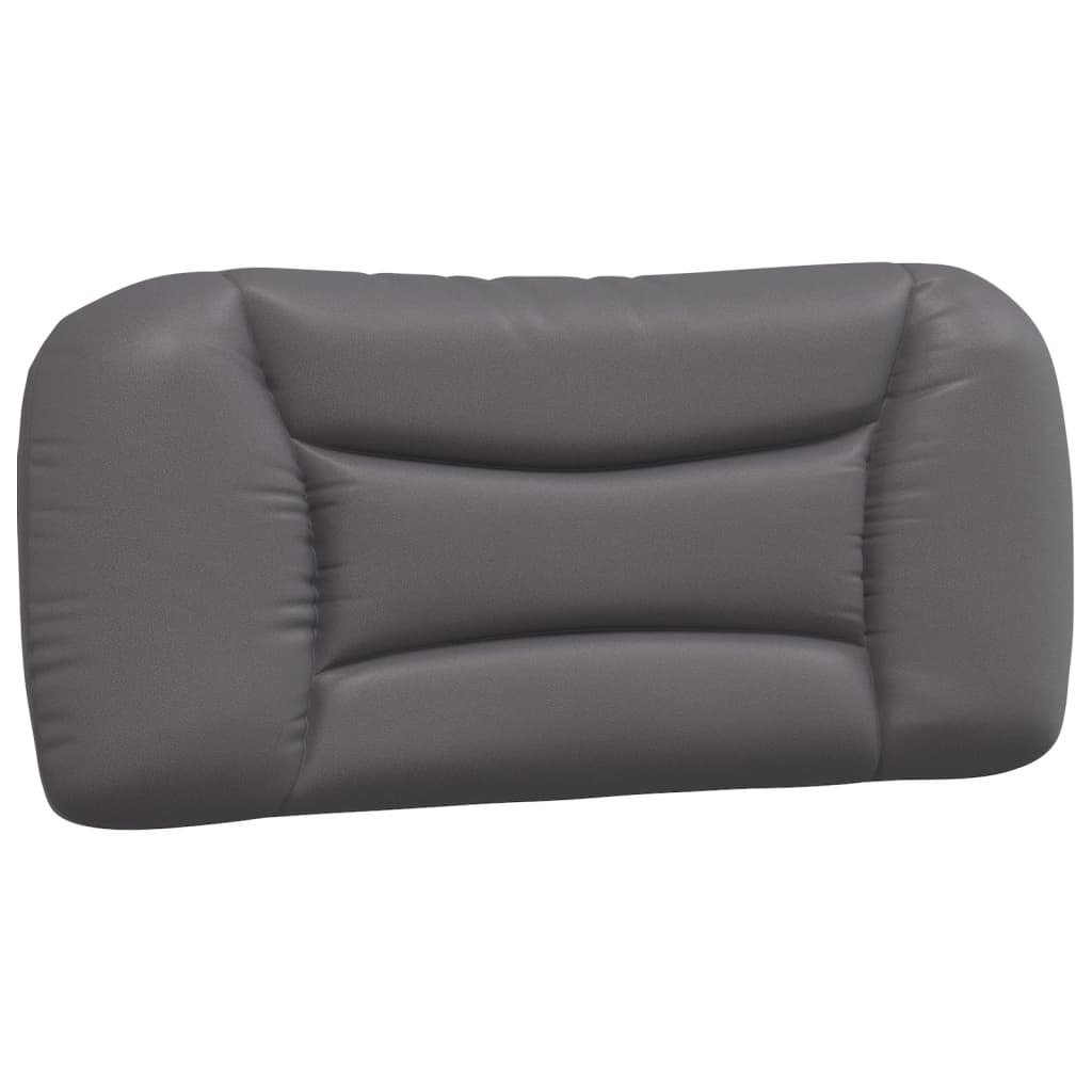 Coussin de tête de lit gris 80 cm similicuir - XIOS