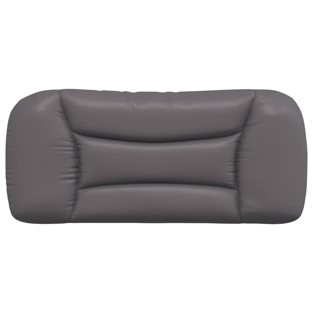Coussin de tête de lit gris 80 cm similicuir - XIOS