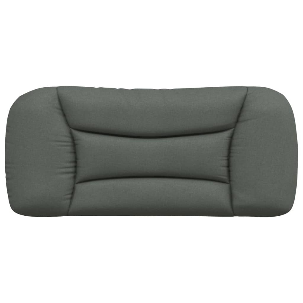 Coussin de tête de lit gris foncé 90 cm tissu - XIOS