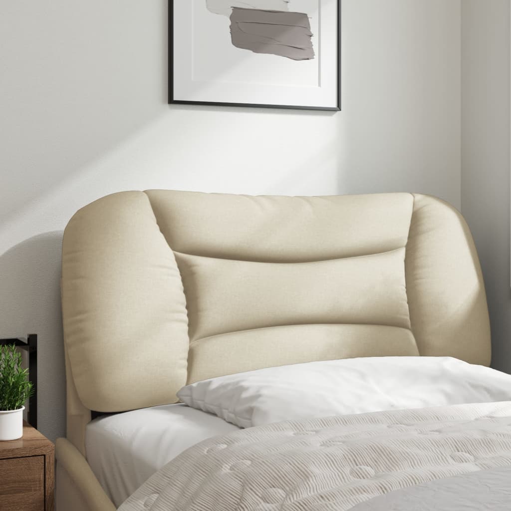 Coussin de tête de lit crème 90 cm tissu - XIOS