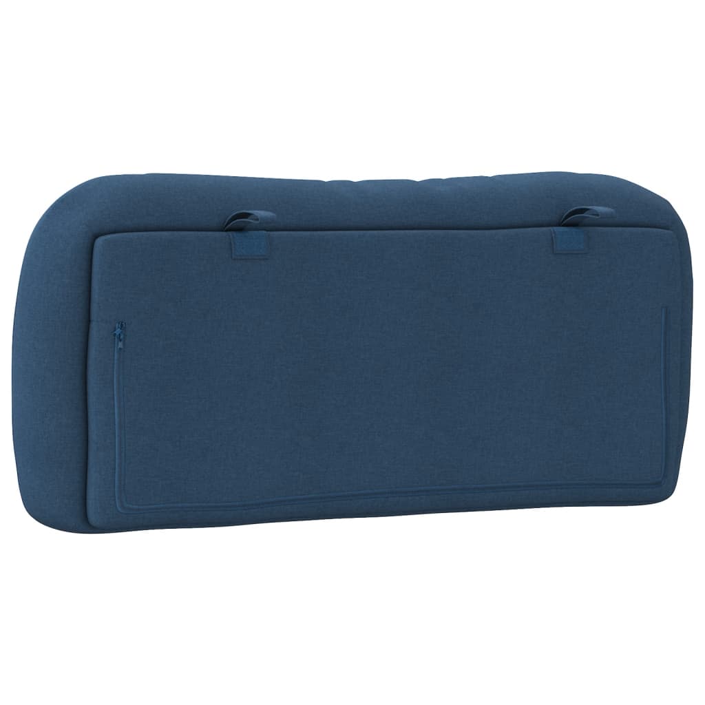 Coussin de tête de lit bleu 90 cm tissu - XIOS