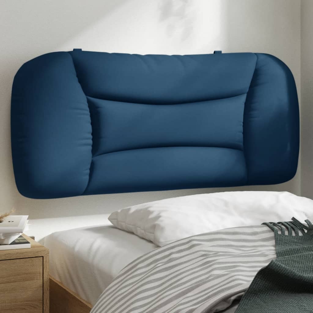 Coussin de tête de lit bleu 90 cm tissu - XIOS
