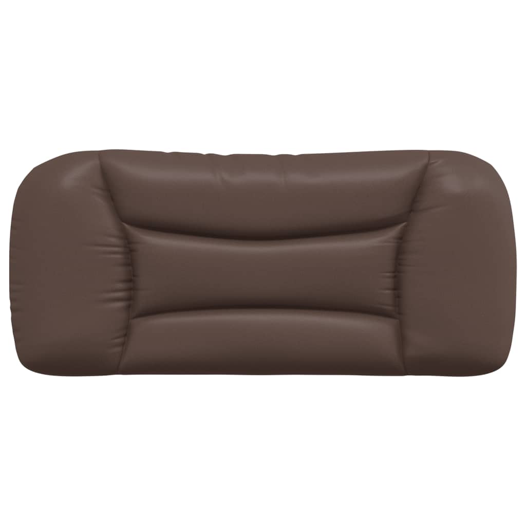 Coussin de tête de lit marron 90 cm similicuir - XIOS