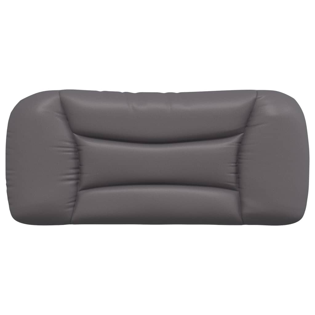 Coussin de tête de lit gris 90 cm similicuir - XIOS