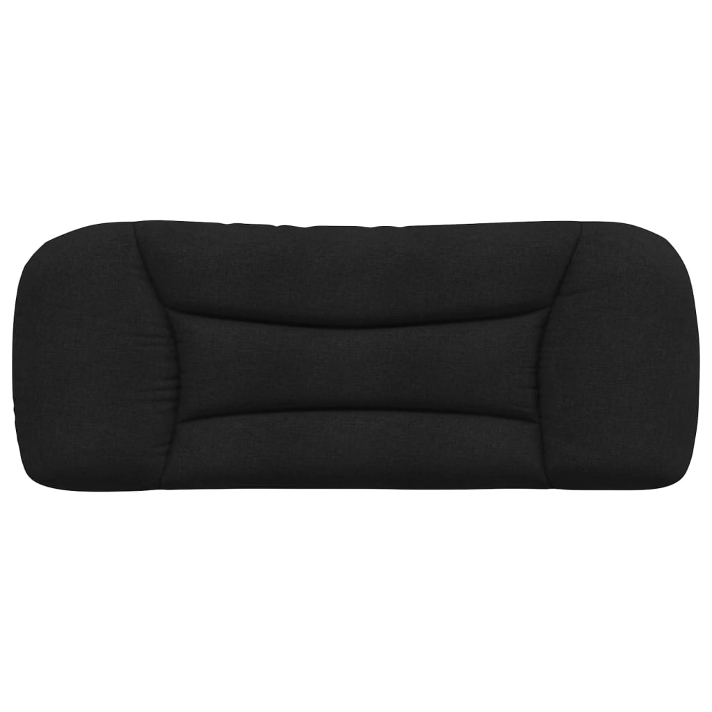 Coussin de tête de lit noir 100 cm tissu - XIOS