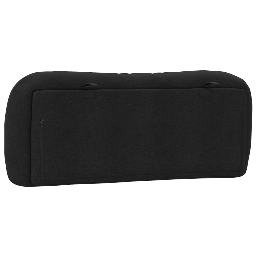Coussin de tête de lit noir 100 cm tissu - XIOS