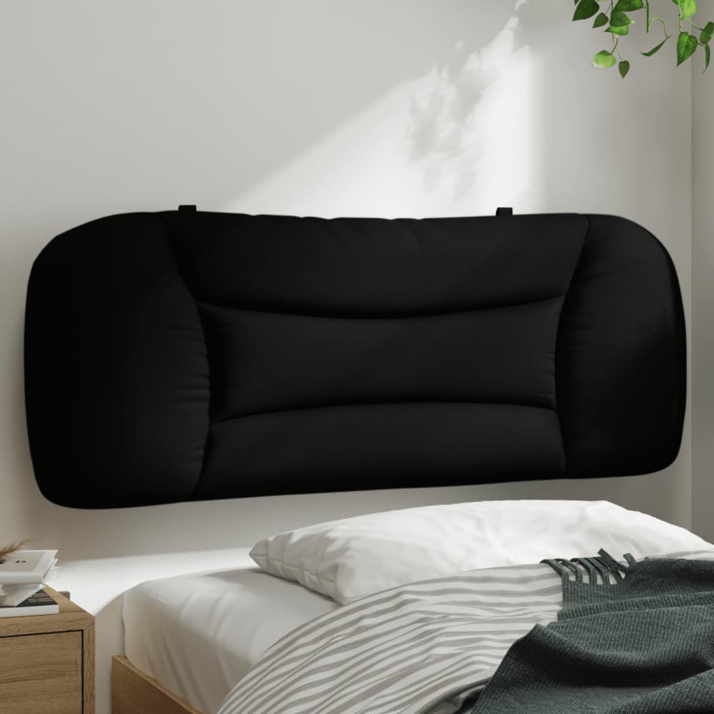 Coussin de tête de lit noir 100 cm tissu - XIOS
