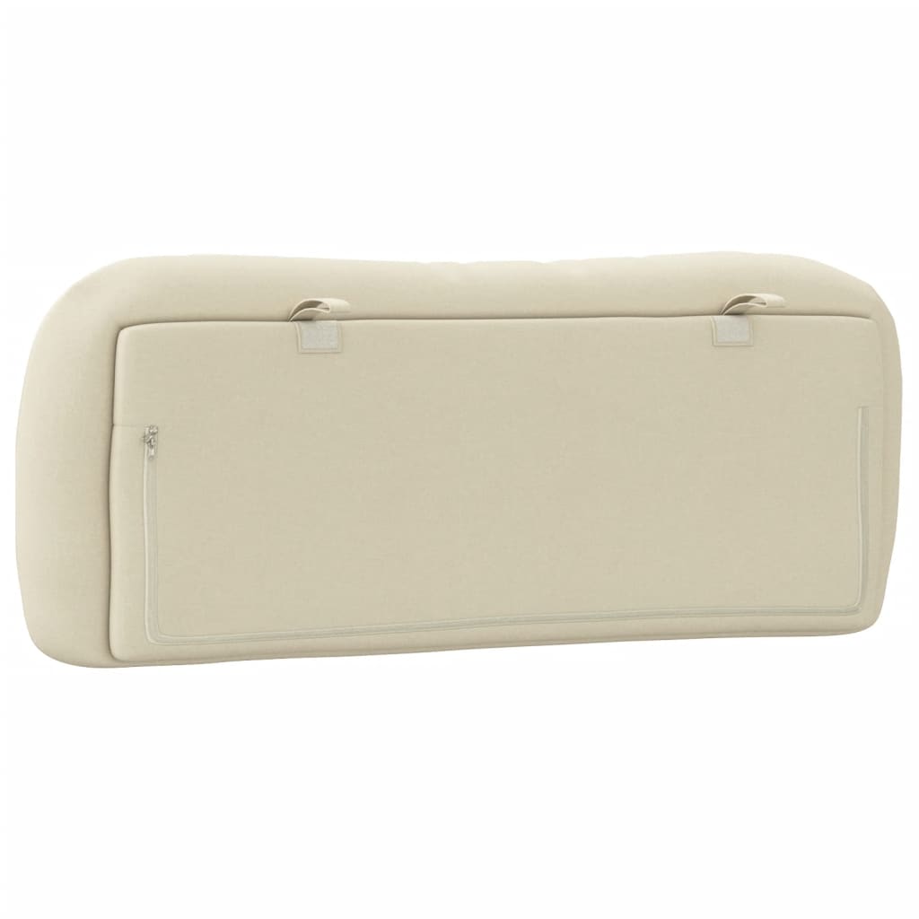 Coussin de tête de lit crème 100 cm tissu - XIOS