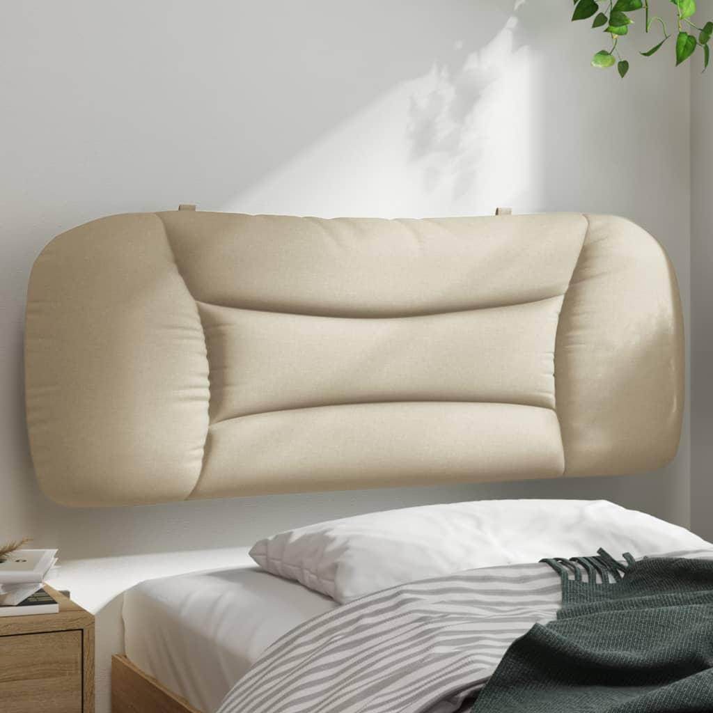 Coussin de tête de lit crème 100 cm tissu - XIOS
