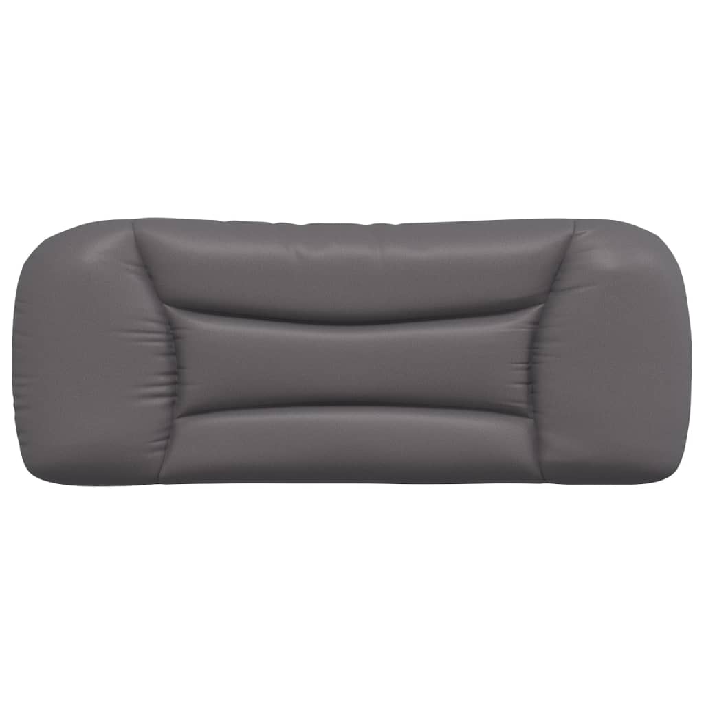 Coussin de tête de lit gris 100 cm similicuir - XIOS