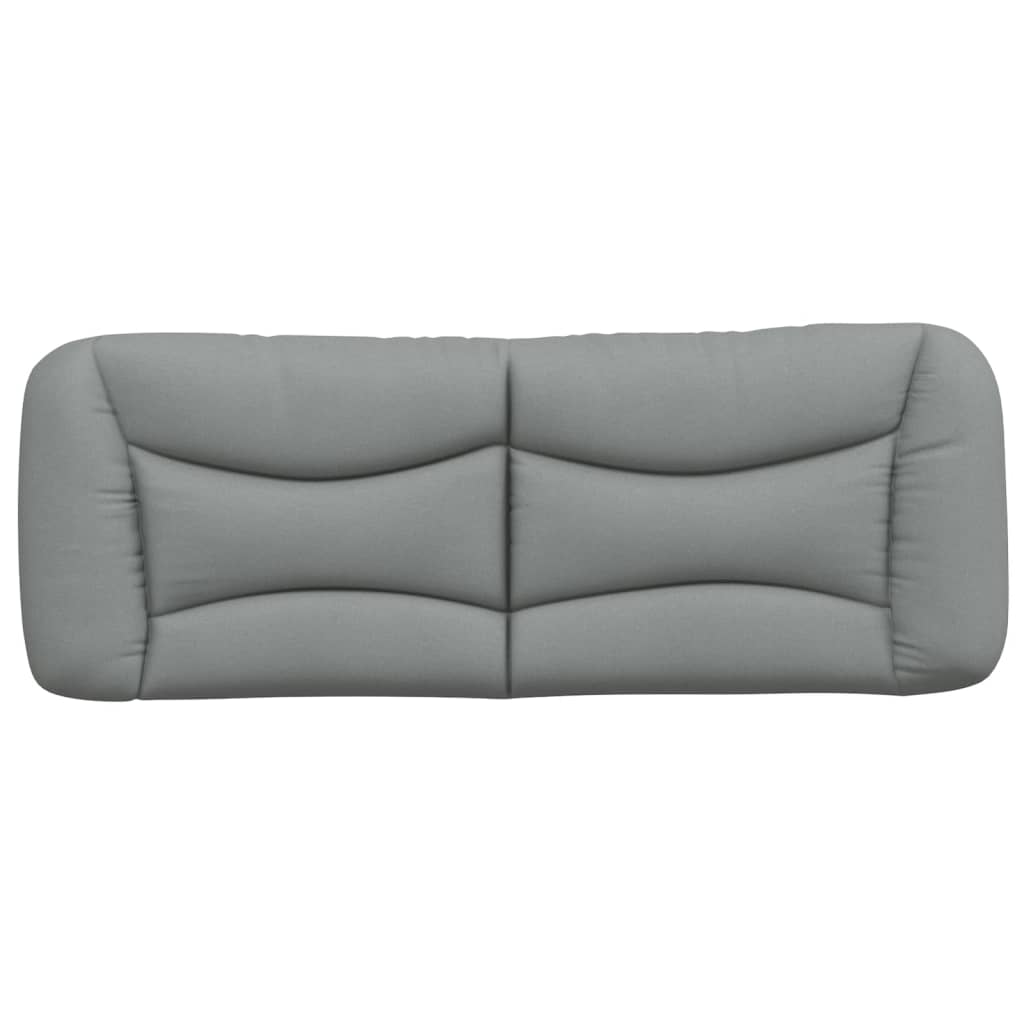 Coussin de tête de lit gris clair 120 cm tissu - XIOS