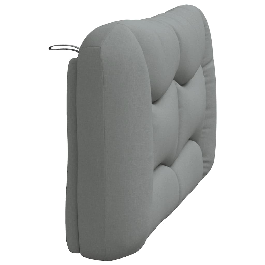 Coussin de tête de lit gris clair 120 cm tissu - XIOS