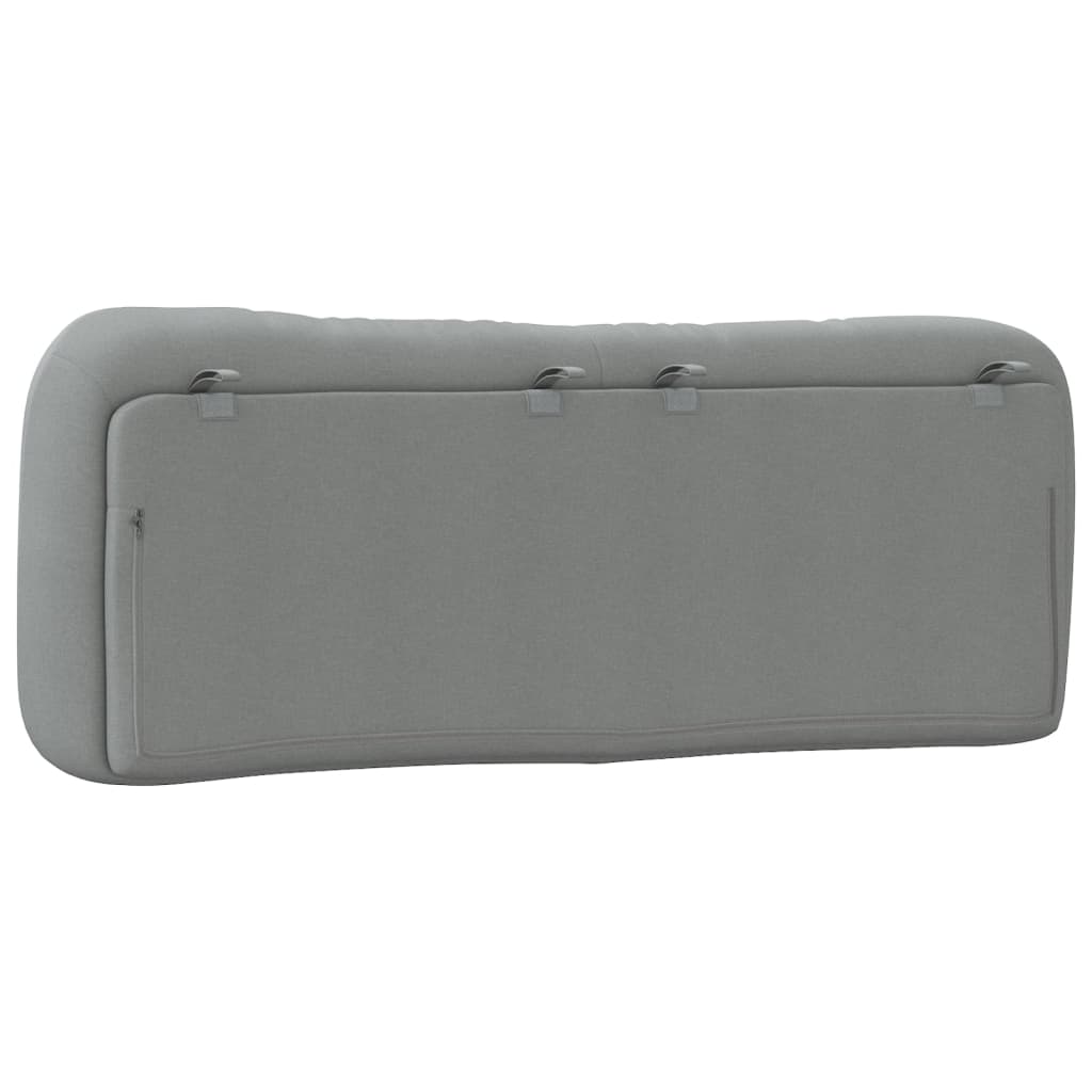 Coussin de tête de lit gris clair 120 cm tissu - XIOS