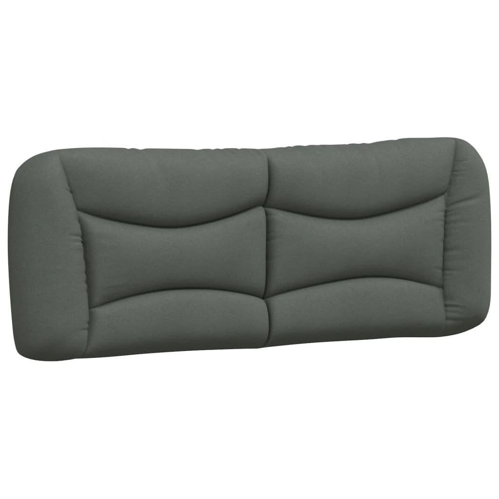 Coussin de tête de lit gris foncé 120 cm tissu - XIOS