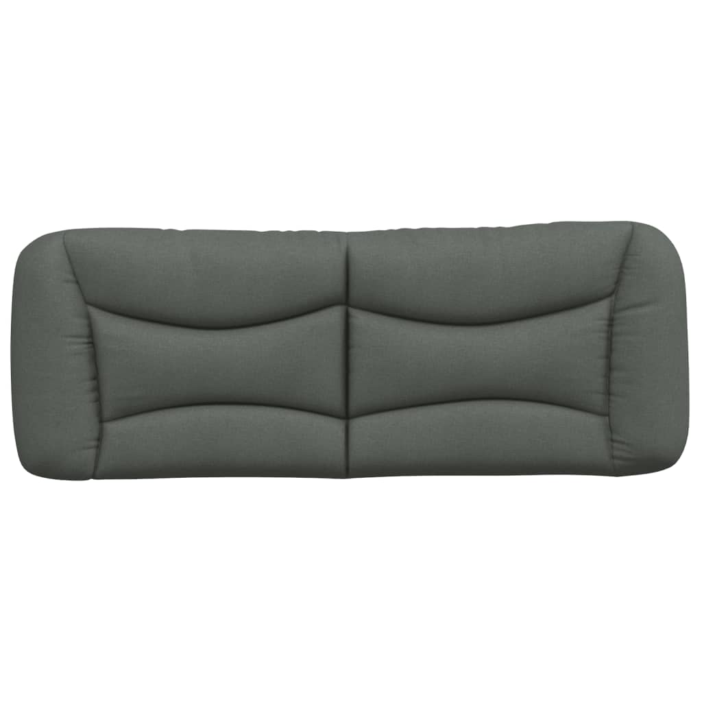 Coussin de tête de lit gris foncé 120 cm tissu - XIOS