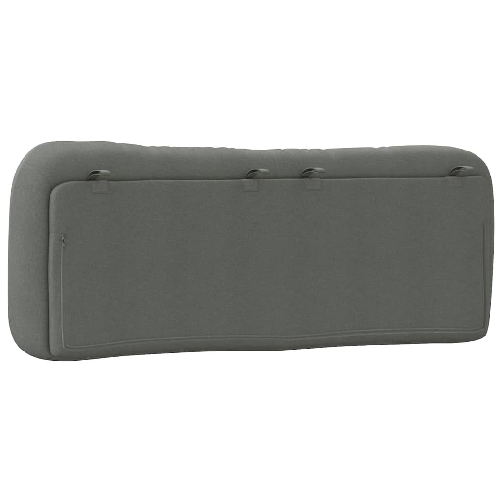 Coussin de tête de lit gris foncé 120 cm tissu - XIOS