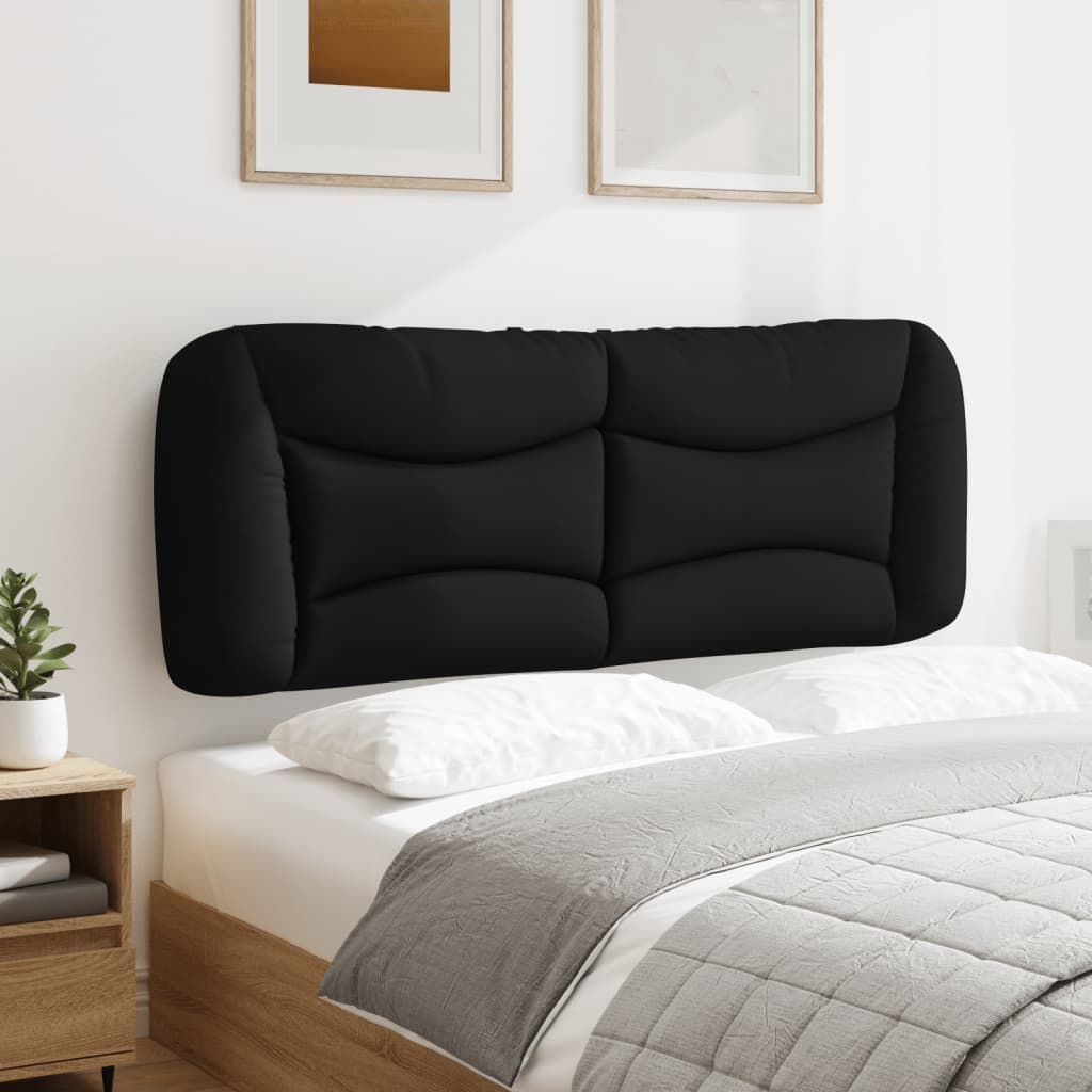 Coussin de tête de lit noir 120 cm tissu - XIOS