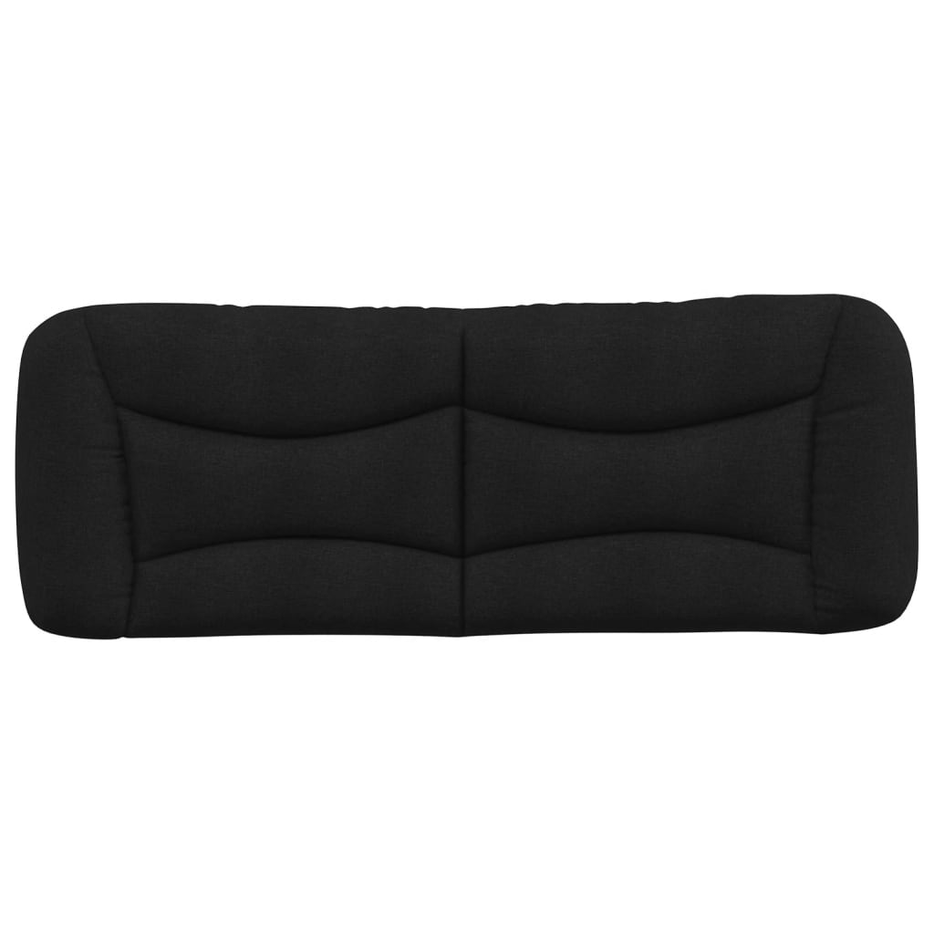Coussin de tête de lit noir 120 cm tissu - XIOS