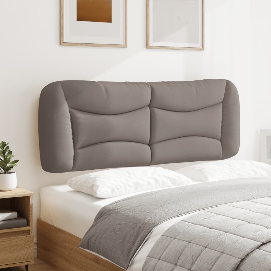 Coussin de tête de lit taupe 120 cm tissu - XIOS