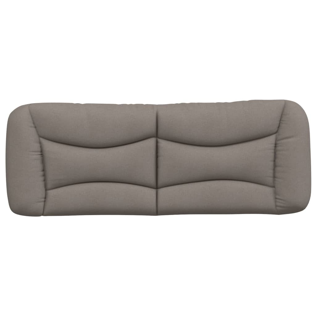 Coussin de tête de lit taupe 120 cm tissu - XIOS
