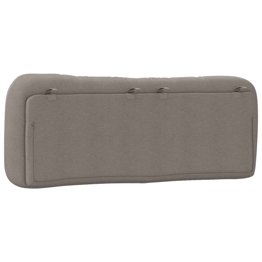 Coussin de tête de lit taupe 120 cm tissu - XIOS