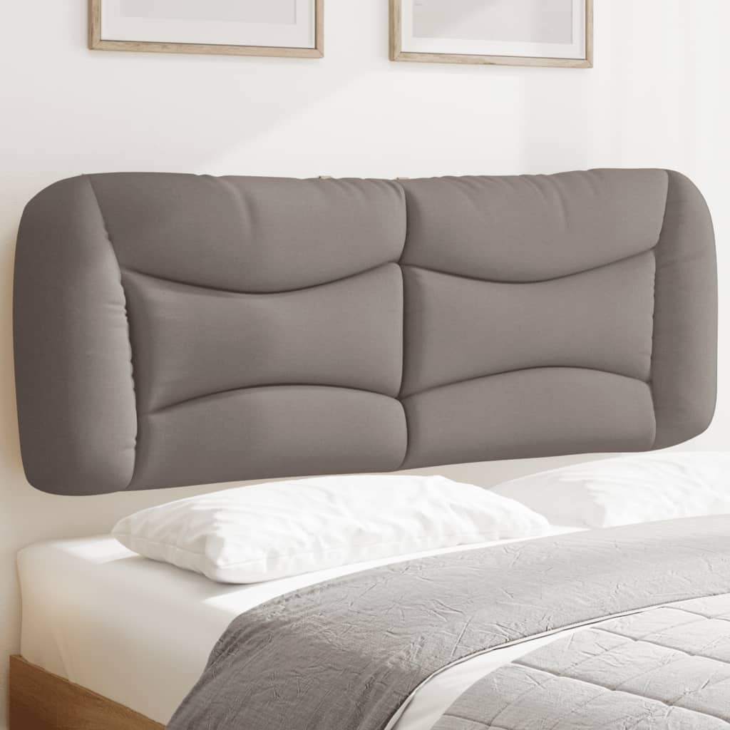 Coussin de tête de lit taupe 120 cm tissu - XIOS