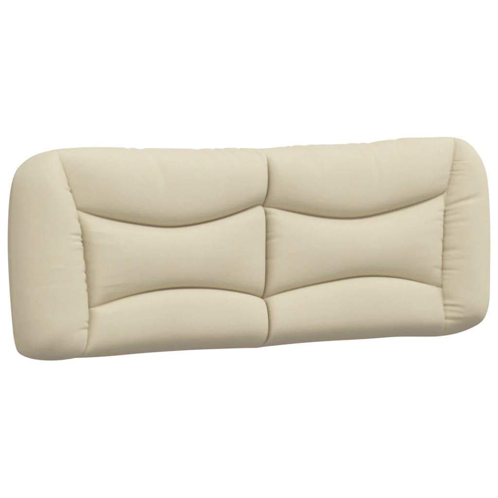 Coussin de tête de lit crème 120 cm tissu - XIOS