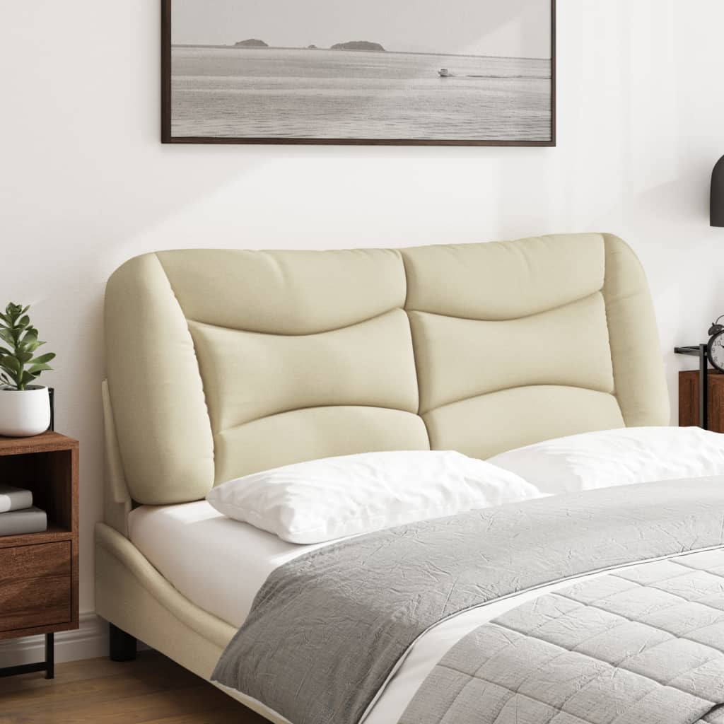 Coussin de tête de lit crème 120 cm tissu - XIOS
