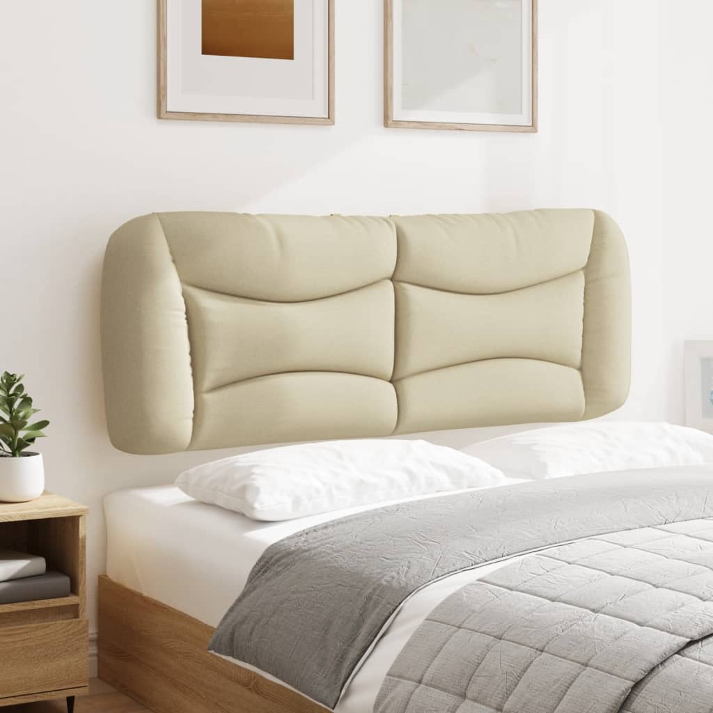 Coussin de tête de lit crème 120 cm tissu - XIOS