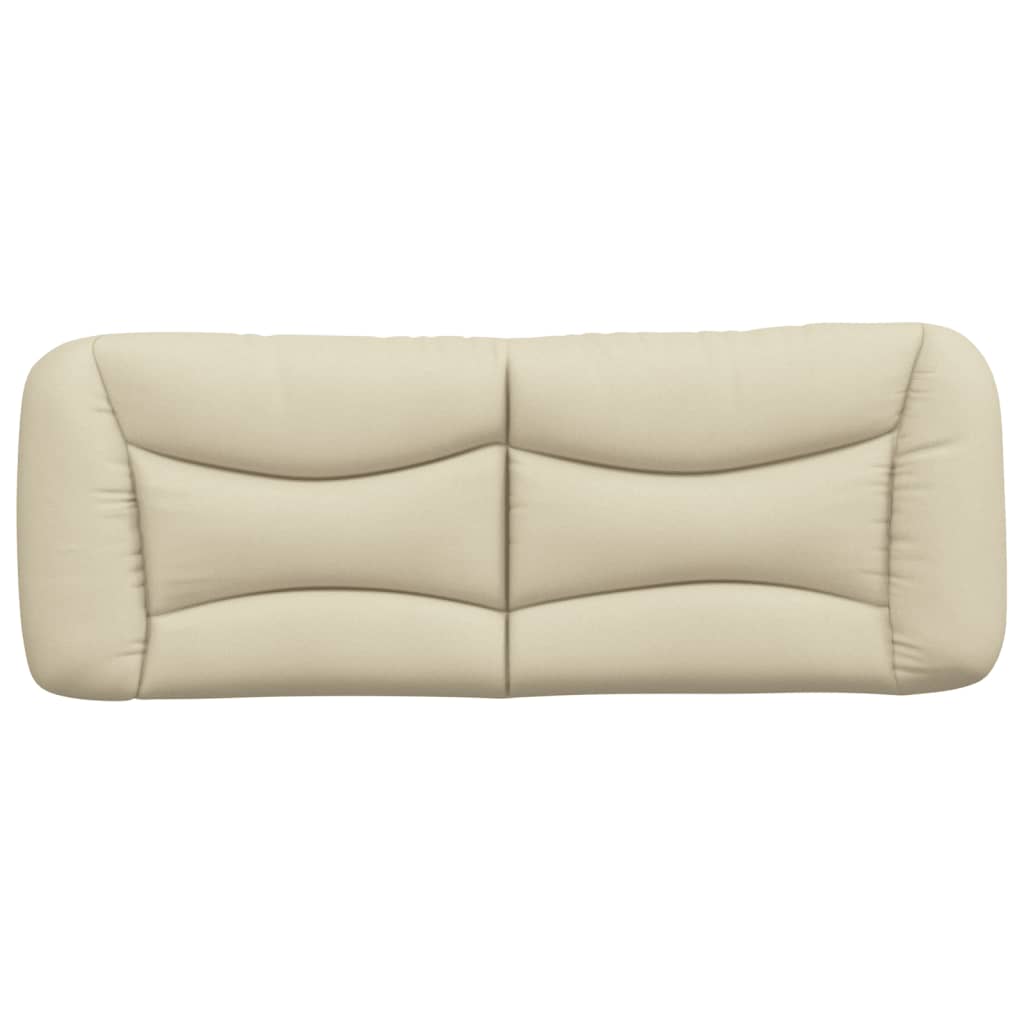 Coussin de tête de lit crème 120 cm tissu - XIOS