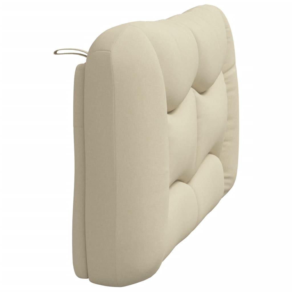 Coussin de tête de lit crème 120 cm tissu - XIOS