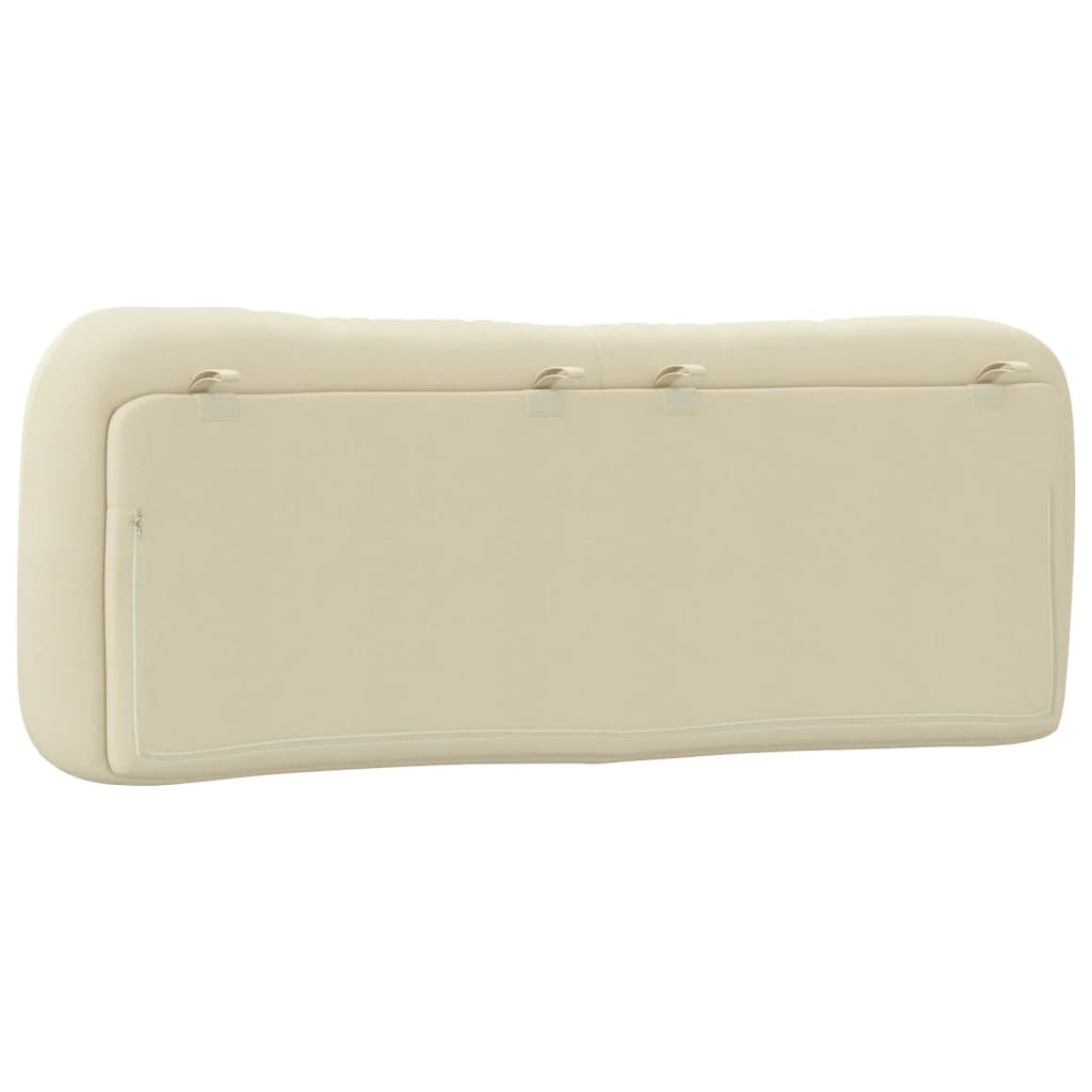 Coussin de tête de lit crème 120 cm tissu - XIOS