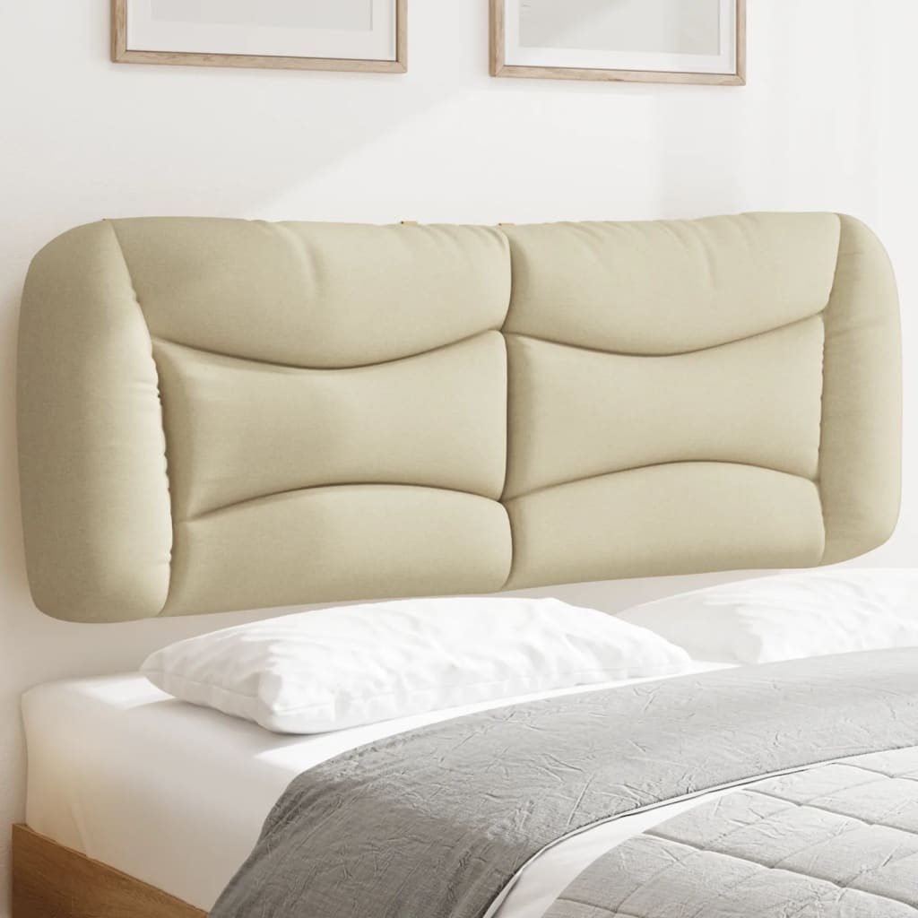 Coussin de tête de lit crème 120 cm tissu - XIOS