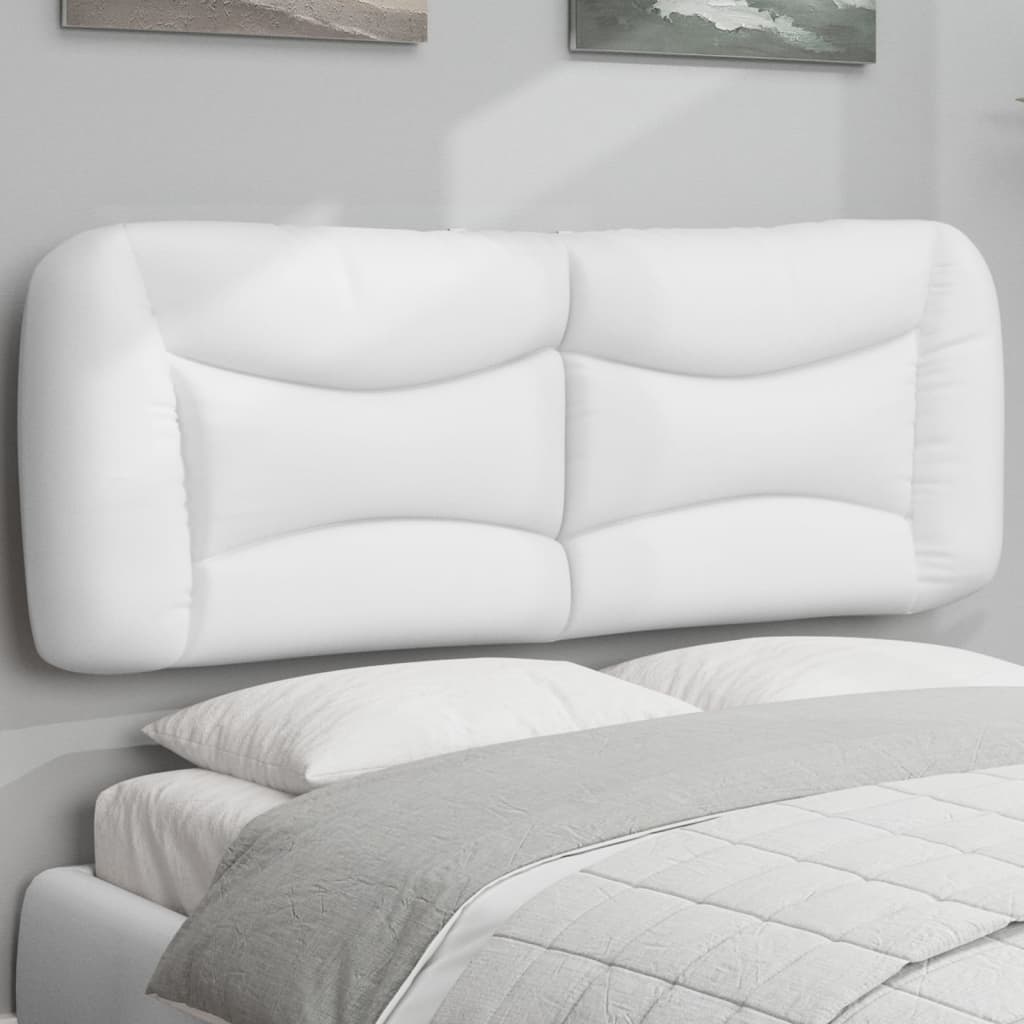 Coussin de tête de lit blanc 120 cm similicuir - XIOS
