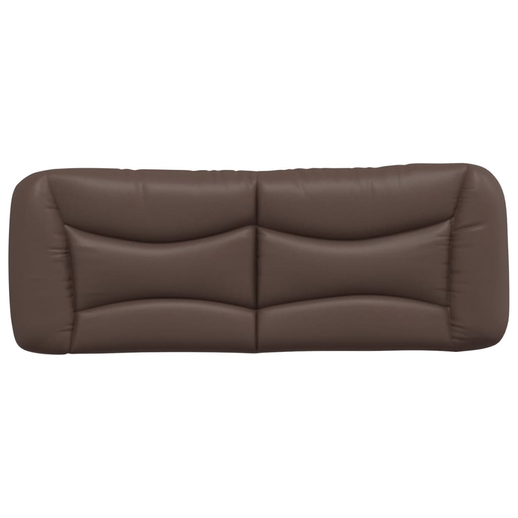 Coussin de tête de lit marron 120 cm similicuir - XIOS